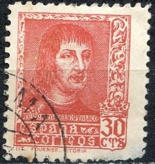 z vendido España 1938 844 Sello º Fernando El Catolico 30c Timbre Espagne Spain Spagna Espana Spanje Spanien 